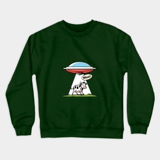 UFO Cow Abduction Crewneck Sweatshirt